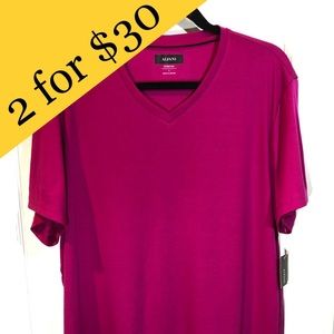 ✨ Alfani V-Neck Shirt in Magenta